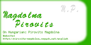 magdolna pirovits business card